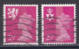 Grande Bretagne - 1971 - 1980 -  Elisabeth II -  Y&T N ° 624  Et  625  Oblitéré - Gebraucht