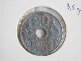 France 20 Centimes 1943 ÉTAT FRANÇAIS LOURDE (430) - 20 Centimes