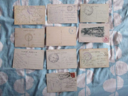 Lot De 10 Cp Avec Cachets Militaires - Collections & Lots