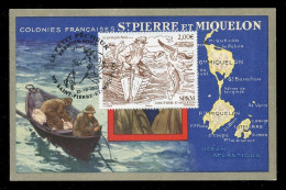 SAINT PIERRE ET MIQUELON (2023) Carte Maximum Card - Le Petit Pêcheur, Fishing Boat, Fisherman, Pêche - Maximum Cards