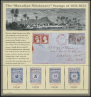 United States:USA:Unused Stamps Sheet The Hawaiian Missonary Stamps Of 1851-1853, 2002, MNH - Nuevos