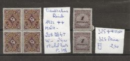 TIMBRE D ALLEMAGNE  DEUTSCHES REICH 1922 NEUF**MNH 1923  Nr 208 X4 W +1 PAIRE 325  COTE 28.40 € € - 1922-1923 Local Issues