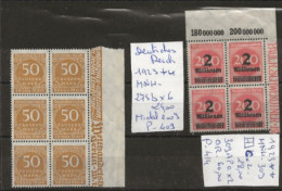 TIMBRE D ALLEMAGNE  DEUTSCHES REICH 1922.23 NEUF**MNH/  Nr VOIR SUR PAPIER AVEC TIMBRES  COTE 103.40 € - 1922-1923 Local Issues