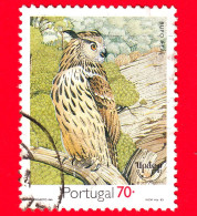 Portogallo - Usato - 1993 - Animali In Via Di Estinzione - Uccelli Rapaci - Gufo Reale Euroasiatico (Bubo Bubo) - 70 - Oblitérés