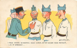 CPA Illustrateurs JEAN CHEVAL - Vous Voyez Le Colonel Dans La Rue, Qu'est Ce Que Vous Faites Militaria - Cheval