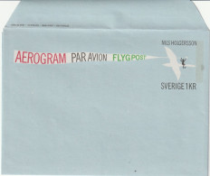 Zweden 1972, Aerogram Unused, Nils Holgersson - Briefe U. Dokumente