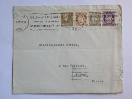 DK 9 NORGE BELLE  LETTRE  1937 ALGER  A TROYES FRANCE  + +AFF. MULTICOLORE  INTERESSANT+ + - Covers & Documents