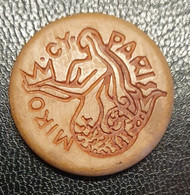 Jeton De Jeu En Bois "Miro - CY - Paris" Sirène - Monedas/ De Necesidad