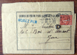 Chemin De Fer De Paris à La Méditerranée - Cachet MOREZ PLM Novembre 1928 - Livraison D'un Colis - Sonstige & Ohne Zuordnung