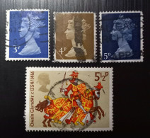 Grande Bretagne 1971 & 1975 Queen Elizabeth II&1974 Medieval Knights   Modèle: Fritz Wegner Gravure: Harrison & Sons Ltd - Gebruikt