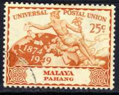 Pehang Malaya 1949 KGV1 25ct UPU Postal Union Used SG 51 ( E1472 ) - Pahang