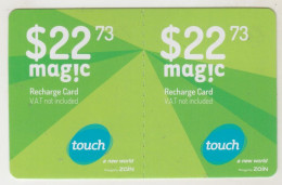 LEBANON - Magic (Half Size X2) , MTC Touch Recharge Card 22.73$, Exp.date 13/07/19, Used - Lebanon