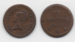 + FRANCE   + 1 CENTIMES AN 7 A  + - 1792-1975 Nationalkonvent