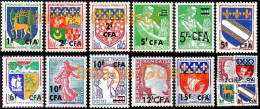 Réunion N° 342 ** Etc.. Armoiries. Marianne, Les Petits Formats De 1960-61 Surchargés CFA + 1 Obl. Mon Choix - Nuevos