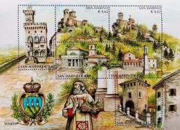 San Marino 2002, Monuments In San Marino, MNH S/S - Neufs