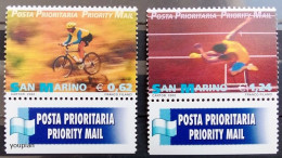 San Marino 2002, Priority Mail - Sport, MNH Stamps Set - Nuevos