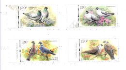 #60033 CHINA 2023 FAUNA BIRDS PIGEONS COMPLET SET MNH - Unused Stamps