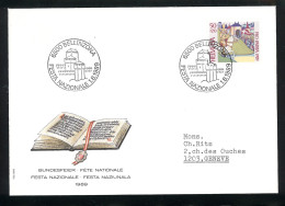 Bundesfeier 1989 - Fête Nationale - 01 08 1989 - 6500 Bellinzona - Bundesfeier 001/45 - Covers & Documents