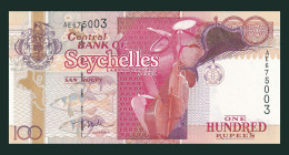 # # # Banknote Seychellen (Seychelles) Central Bank 100 Rupees 2001 (P-40) UNC # # # - Seychelles