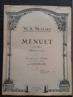 W A MOZART MENUET QUAND TU SOURIS POUR VIOLON & PIANO PARTITION MUSIQUE PHILIPPO - Instruments à Cordes