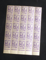 TUNISIE - 1945-49 - N°YT. 286A - Halfaouine 4f Lilas - Bloc De 25 Bord De Feuille - Neuf Luxe** / MNH - Ungebraucht