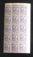 TUNISIE - 1945-49 - N°YT. 286A - Halfaouine 4f Lilas - Bloc De 15 Bord De Feuille - Neuf Luxe** / MNH - Ungebraucht