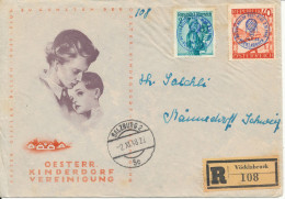 Austria Registered Air Mail  Ballon Cover Salzburg And Vöcklabruek 2-11-1948 Österreiche Kinderdorf Vereinigung - Balloon Covers