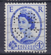 Great Britain Perfin Perforé Lochung  'KB&Co.' 1953 Mi. 263 X, QEII. (2 Scans) - Perfins