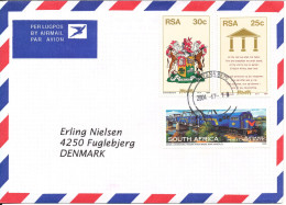 South Africa RSA Air Mail Cover Sent To Denmark Knysna 19-7-2004 Topic Stamps - Covers & Documents