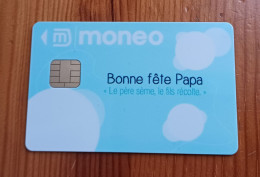 JOLIE CARTE MONEO PORTE MONNAIE ELECTRONIQUE BONNE FETE PAPA T.B.E !!! - Monéo