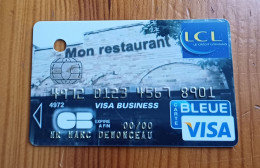 CARTE A PUCE BANCAIRE BANQUE LCL JOLI VISUEL TEST ESSAI !!! - Disposable Credit Card
