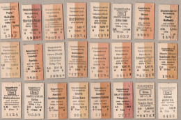 24] BRD (DR Der DDR)  - 24  Pappfahrkarten - Doppelkarten - Europa