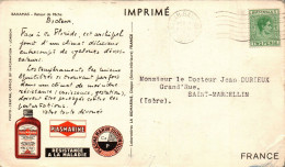 N°41566 Z -timbres Bahamas Sur Carte Imprimé- Publicité Plasmarine- 1951- - Bahamas (1973-...)