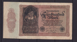 GERMANY - 1922 5000 Mark Circulated Banknote - 5000 Mark