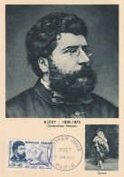 " GEORGES BIZET " Sur Carte Maximum De 1960 N° YT 1261. Oblitération PARIS Parfait état CM à Saisir !!! - Andere & Zonder Classificatie