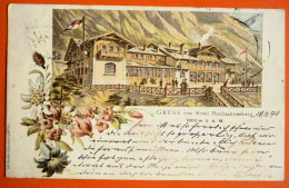AUSTRIA - SCHNEEBERGGEBIET, GRUSS VOM HOTEL HOCHSCHNEEBERG, OLD LITHO 1898 - Schneeberggebiet