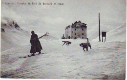 HOSPICE DU PETIT SAINT BERNARD EN HIVER - CPA 177 - Winter Sports