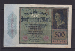 GERMANY - 1922 500 Mark Circulated Banknote - 500 Mark