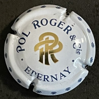 300 - 61 Bis-Pol Roger Blanc, Initiales PR Or, VERSO BLANC (côte 3 €) Capsule De Champagne - Pol Roger