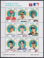 F-EX49026 ST VINCENT MNH 1989 FAMOUS BASEBALL MAJOR LEAGUE.  - Baseball