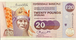 Scotland 20 Pounds, P-221a (1.9.1994) - UNC - RARE - 20 Pounds