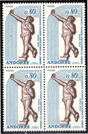 Andorra Francesa 205 Bl.4 1970 Atletismo MNH - Andere & Zonder Classificatie