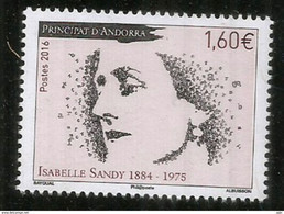 Isabelle Sandy, La VOIX De RADIO ANDORRA Dans Les Années 1960-1970, Un Timbre Neuf ** 2016 - Ongebruikt