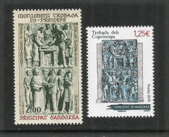 ANDORRE. Histoire Des Rencontres Des Deux Co-Princes /Evèque D'Urgell Et Président Français/. 2 T-p Neufs ** 1979 & 2015 - Unused Stamps