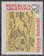 Argentina 833 1969 V Congreso Del Nacimiento De Ulrico Schmil. Filigrana C MNH - Otros & Sin Clasificación