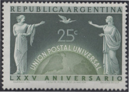 Argentina 502 1949 75 Aniversario Del UPU MH - Other & Unclassified