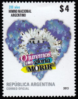 Argentina 3002 2013 Bicentenario Del Himno Nacional Argentino MNH - Autres & Non Classés