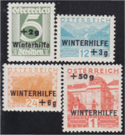 Österreich Austria 437/40 1933 Emitidos A Favor De Seguros De Invierno MH - Autres & Non Classés