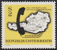Österreich Austria 1235 1972 Fin De La Automatización De La Red Telefónica MNH - Other & Unclassified