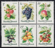 Österreich Austria 1058/63 1966 Frutas MNH - Other & Unclassified